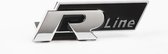 VW Volkswagen R-Line Golf Polo enz. | grill embleem logo | metaal chrome zwart | voorkant voorzijde | auto accessoires