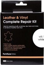 Compleet Lederen Reparatie Set - Kleur: Wit / White - Kleine Beschadigingen Herstellen - Leer en Lederwaar - Complete Leather Repair Kit