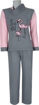 UNIFICATO Dames Pyjamaset - Huispak - Fleece - Grijs - Maat XL