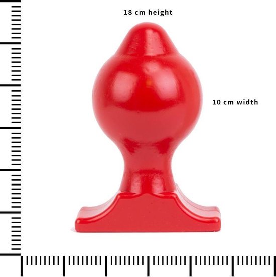 Verwant belangrijk loterij All Red Butt Plug 18 x 10 cm - rood | bol.com