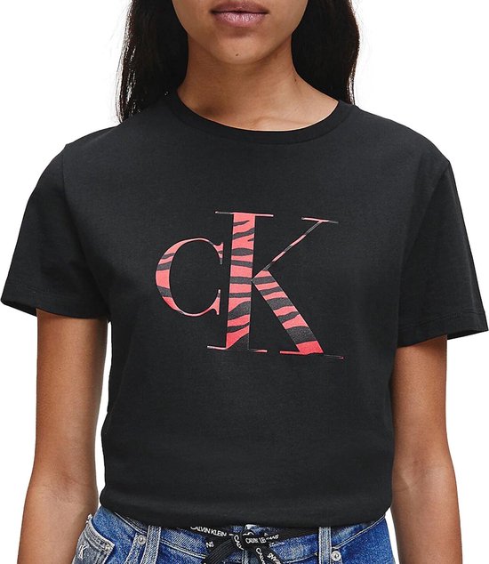Calvin Klein T-shirt - Vrouwen - zwart/rood | bol.com
