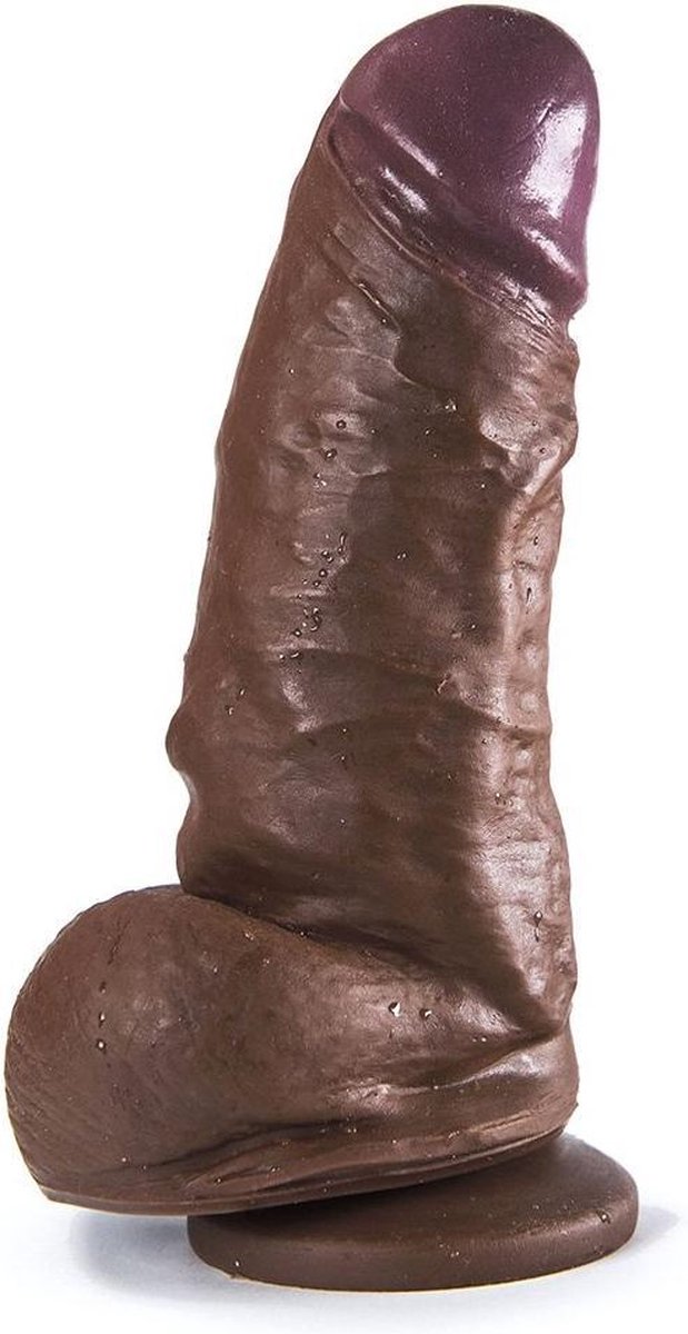 Heroes Dildo met zuignap 16 cm - bruin