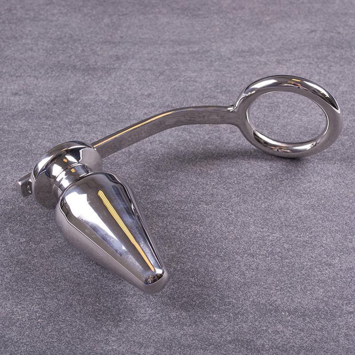 Cockring met verstelbare Anaalplug RVS 45 mm Cockring met verstelbare Anaalplug RVS 45 mm