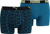 Puma - Logo AOP Boxer 2P - Blauw - Heren - maat  XL