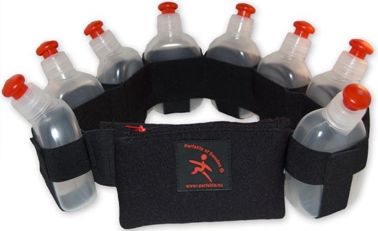 Krankzinnigheid Amfibisch drijvend Perfekta - Hardloop drinkgordel, runningbelt - 8 flesjes, size XL | bol.com