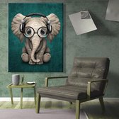 Painting Expert® Schilderen op nummer Volwassenen – Schilderen op nummer Kinderen - Olifant - 60x75cm - Exclusief Lijst (36 kleurtjes) - 60x75cm - Exclusief Lijst (36 kleurtjes)
