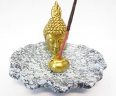 Wierookhouder Gouden Thais Boeddhahoofd op schaal