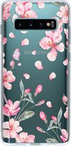 Design Backcover Samsung Galaxy S10 Plus hoesje - Bloesem Watercolor