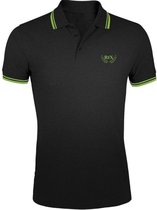 RiX Heren Polo Parker Black-Green - L