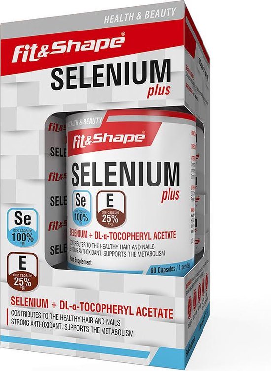 niemand Verstrooien speler Fit&Shape Selenium Plus (Seleen100 μg) 100%ADH + Vitamine E (60capsules) |  bol.com