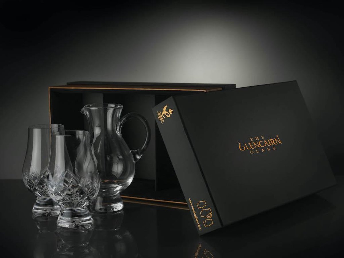 Exclusieve Glencairn Cut Geschenkset Waterkaraf en 2x Whiskyglas - Kristal 24% loodkristal - Made in Scotland
