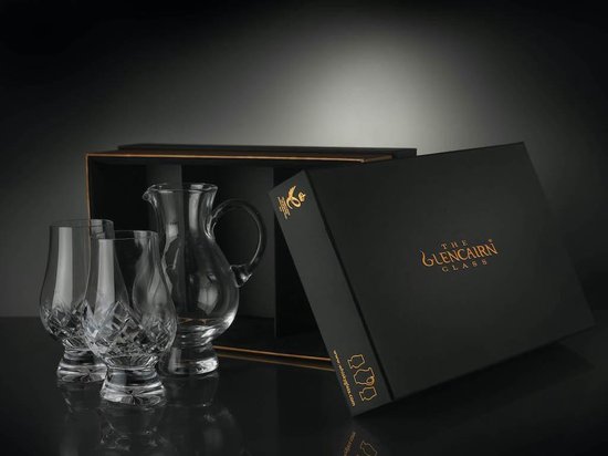 Exclusieve Glencairn Cut Geschenkset Waterkaraf en 2x Whiskyglas - Kristal 16% loodkristal - Made in Scotland