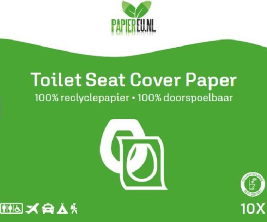10 pièces - Papier de couverture de siège de Toilettes - Papier hygiénique  100%