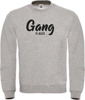 Wintersport sweater grijs XXL - Gang is alles - zwart - soBAD. | Foute apres ski outfit | kleding | verkleedkleren | wintersporttruien | wintersport dames en heren