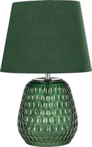 Pauleen Crystal Velours tafellamp Groen E14