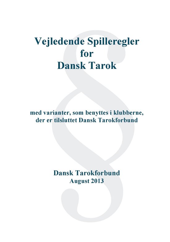 Dansk Tarok Spil - cover
