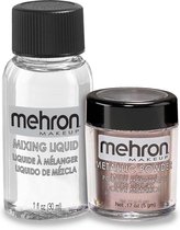 Mehron - Schmink Metallic Poeder + Mixing Liquid - Lavendel