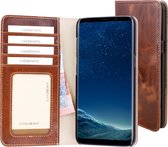 Mobiparts Excellent Wallet Case Samsung Galaxy S8 Oaked Cognac hoesje