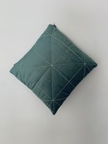 Dôme Deco - Velvet groen kussen - 40x40