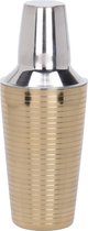 1x Cocktailshakers goud gestreept 500 ml - Keukenbenodigdheden - Bar/cafe benodigdheden - Cocktails maken - Mix/shake bekers - Cocktailshakers