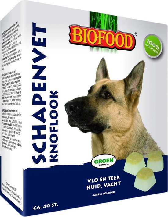 Biofood Schapenvet Maxi Bonbons - Knoflook - 40 stuks