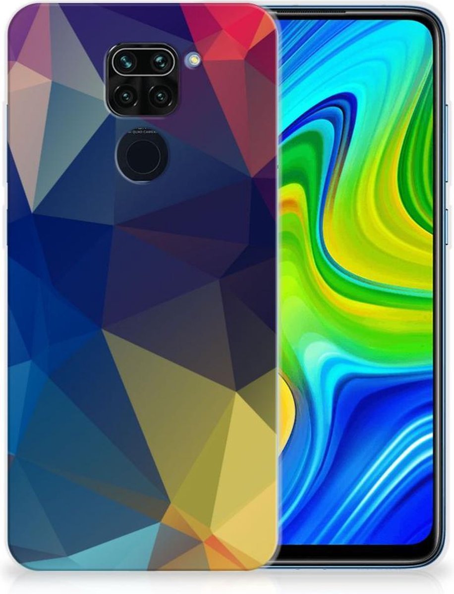 Xiaomi Redmi Note9 TPU Hoesje Polygon Dark