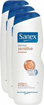 Sanex Douchegel XL  – Dermo Sensitive met Lactoserum - 3 x 650 ML