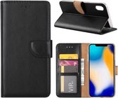 iPhone X / XS Hoesje - Zwart - Black - Boekhoesje - Hoesje - Pasjes - Wallet - Bookcase - boekhoes - Boekje - Flipcase - Telefoonhoesje