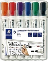 Viltstift Staedtler Lumocolor 351 whiteboard set 6 stiften - 5 stuks