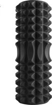 Duo Bakkersport Grid Grote Foam Roller - 33 cm - Yoga Roller - Foamroller Zwart - Massage Fascia