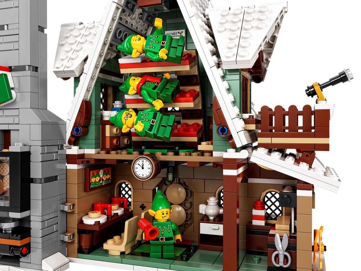 LEGO® Elf Clubhuis (10275) modelbouwset om neer te zetten; haal herinneringen aan kerst op met dit feestelijke project, een fantastisch cadeau voor volwassenen en gezinnen die graag creatief bezig zijn (1197 onderdelen) — afbeelding 3