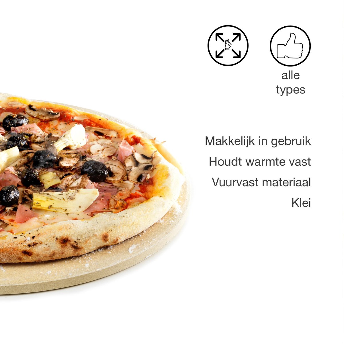 Barbecook Plaque à pizza BBQ - Pierre à pizza - Pour barbecue - Rond - 36cm