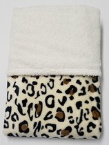 little feet-baby winter dekentje 100 x 75 - écru badstof-panter wellness fleece