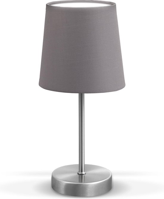 B.K.Licht - Tafellamp smart - slaapkamer lamp - bedlamp - leeslamp - stof -  incl. E14... | bol.com