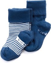 KipKep Blijf-Sokjes - Maat 6-12 mnd - Blauw - 2 paar