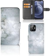 Flip case iPhone 12 | 12 Pro (6.1") Smartphone Hoesje Painting Grey