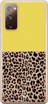 Samsung S20 FE hoesje siliconen - Luipaard geel | Samsung Galaxy S20 FE case | geel | TPU backcover transparant