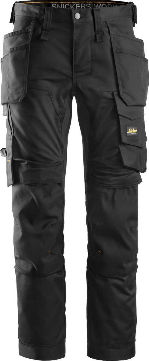 Snickers 6241 AllroundWork Stretch Werkbroek met Holsterzakken | Zwart | Maat 146 (31/35)