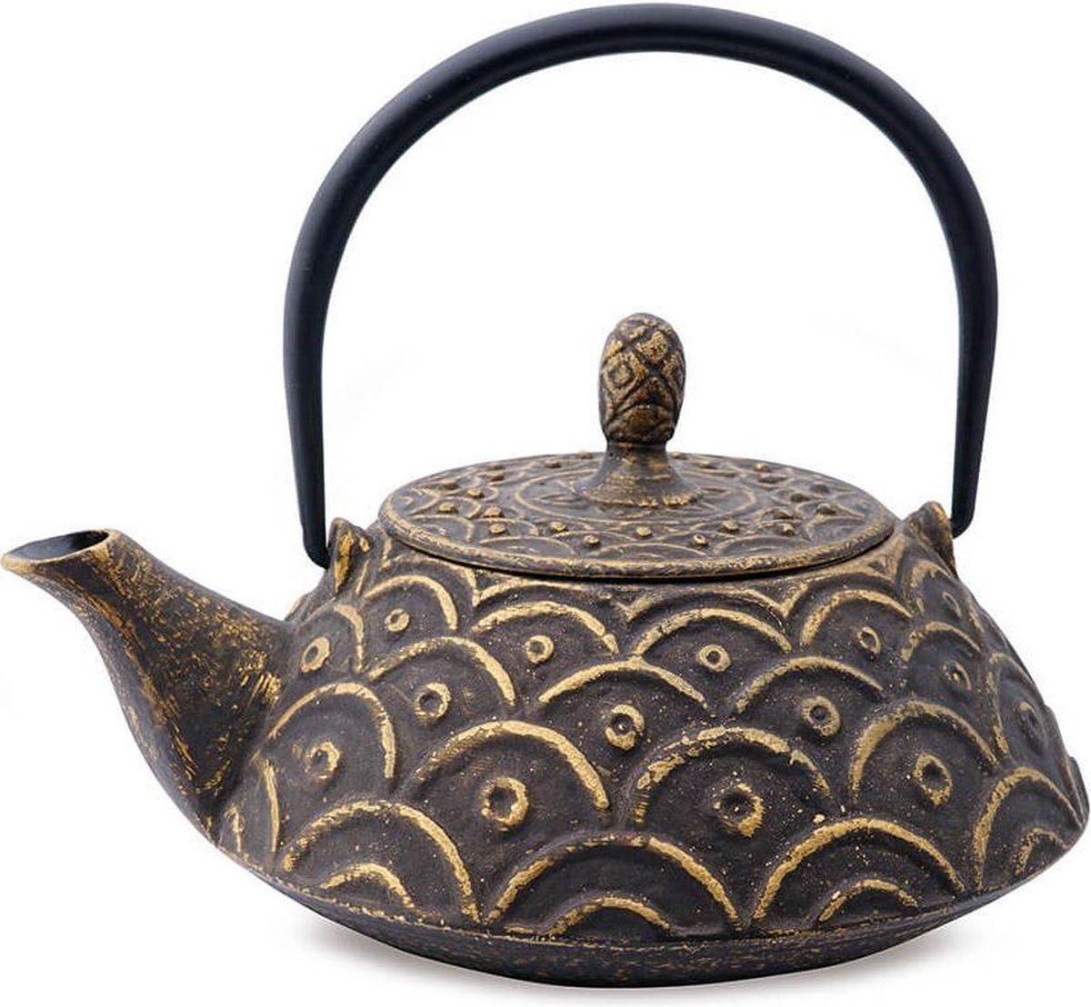 Japanse stijl Tetsubin 0,6 liter gietijzeren theepot | De Goudsbloem