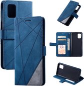 Book Case geschikt voor Samsung Galaxy A51 | Hoogwaardig PU Leren Hoesje | Lederen Wallet Case | Luxe Uitstraling | Telefoonhoesje | Pasjeshouder | Portemonnee | Blauw