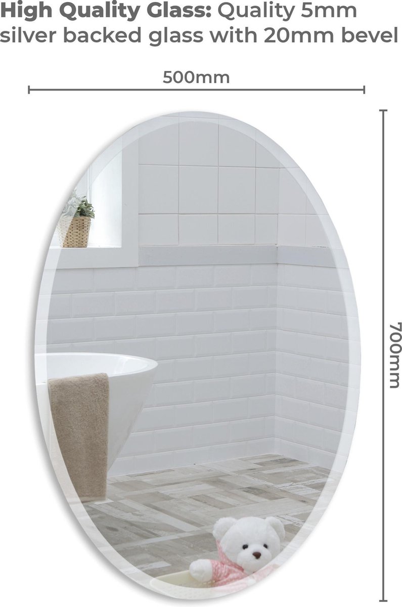 bol.com | Neue Design ovale badkamerspiegel - wandmontage - elegant