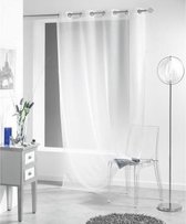 Livetti Vitrage met oggje Kant en Klaar Gordijn 140x240cm - Wit