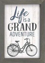 Muurdecoratie - 17,5 x 25,5 cm  - Life is a grand adventure - Christelijk, Bijbel