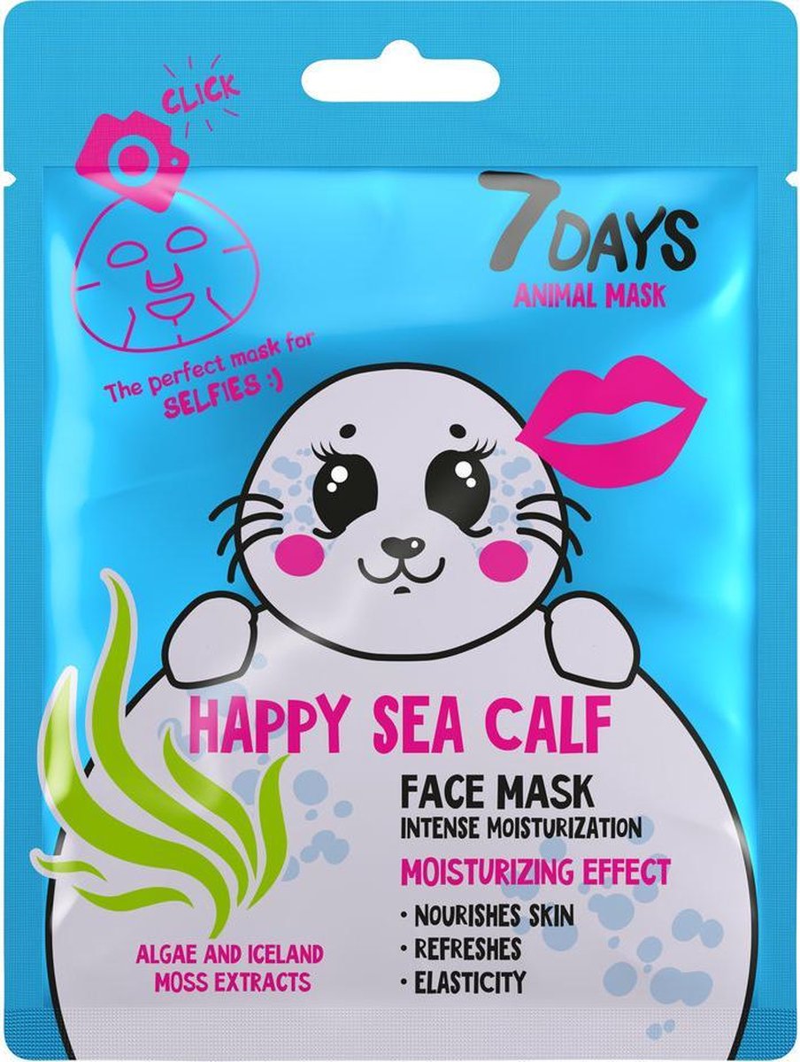 7 Days Happy Sea Calf Animal Face Mask