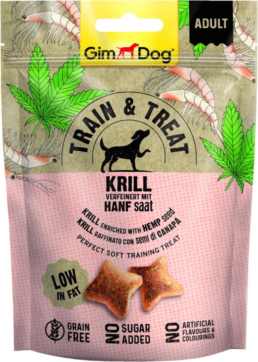 GimDog Train & Treat Krill - Hennep 125 gr
