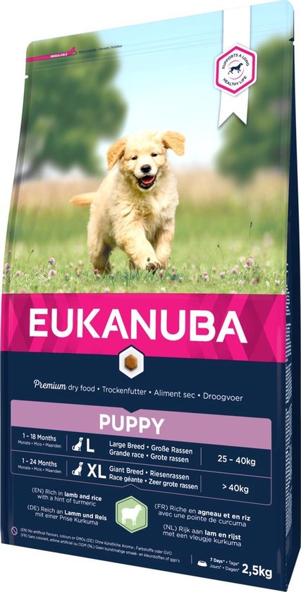 Eukanuba Puppy Junior - Medium Breed - Lam & rijst - 2.5 kg | bol.com
