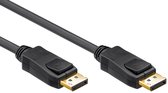 DisplayPort Kabel - 1.2 - 4K@60Hz – Male naar male - 21.6 Gbps - Verguld - Zwart - 5 meter - Allteq