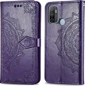 iMoshion Hoesje Met Pasjeshouder Geschikt voor Oppo A53s / A53 - iMoshion Mandala Bookcase - Paars