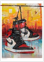 Jordan 1 Retro High ‘Bred toe’ poster (50x70cm)