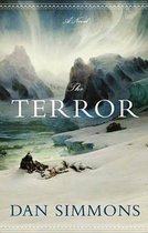 Boekomslag van The Terror door Dan Simmons met een ijzig berglandschap en figuren in de sneeuw.